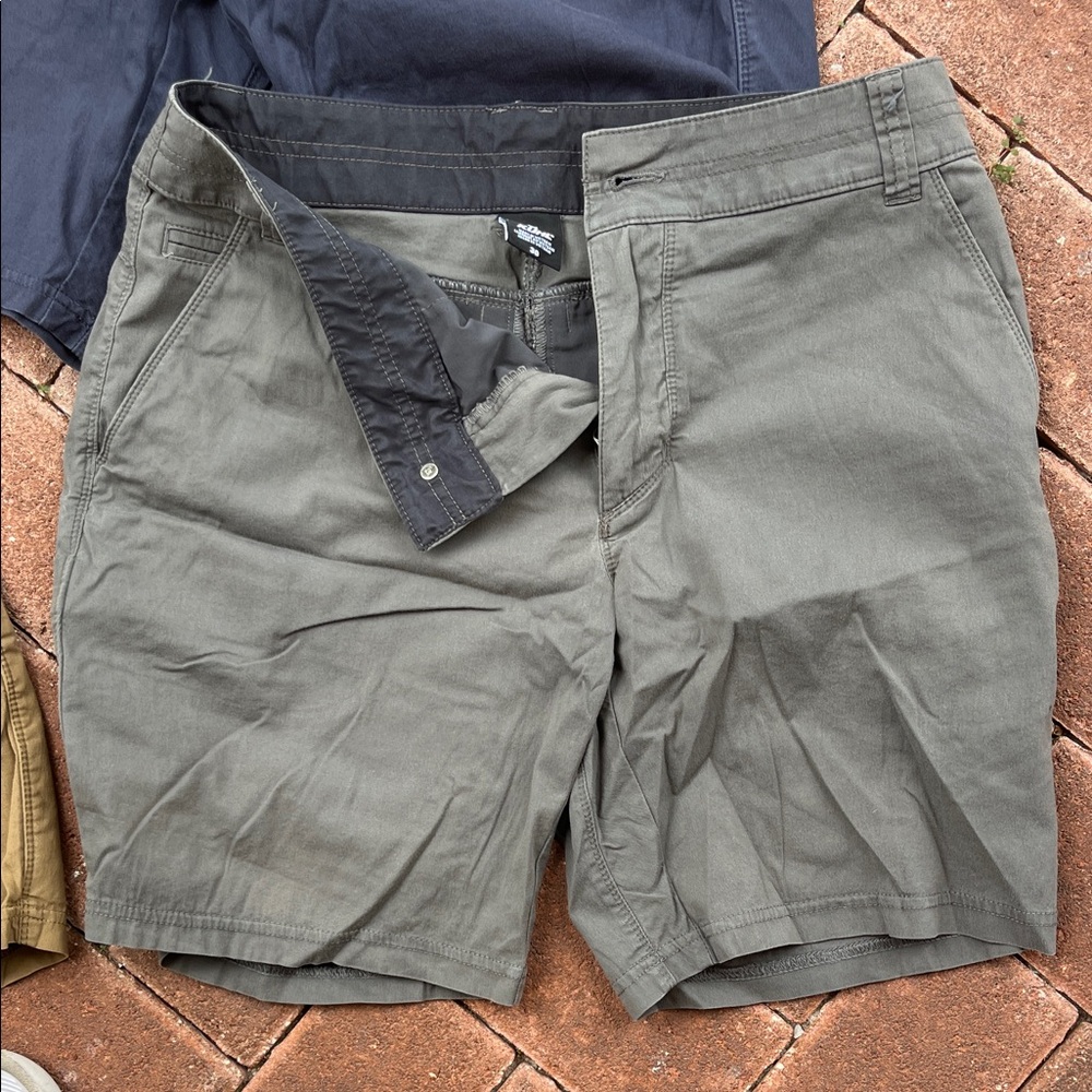 Kuhl Men's Flat Front Shorts in Blue, Tan, and Gray BUNDLE OF 3 - Picture 4 of 7